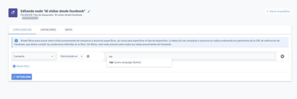 Segmentación por campaña en Connectif
