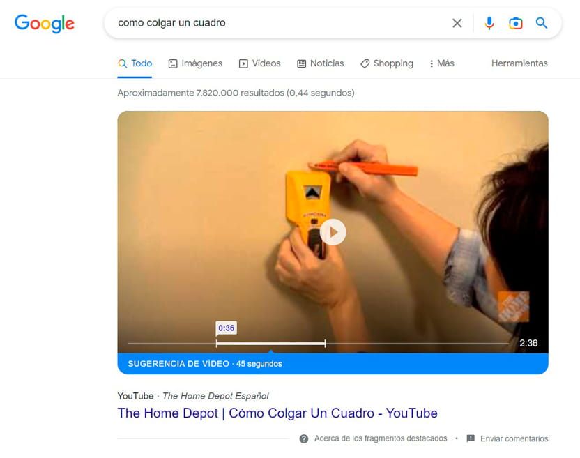 fragmento destacado de video para la consulta