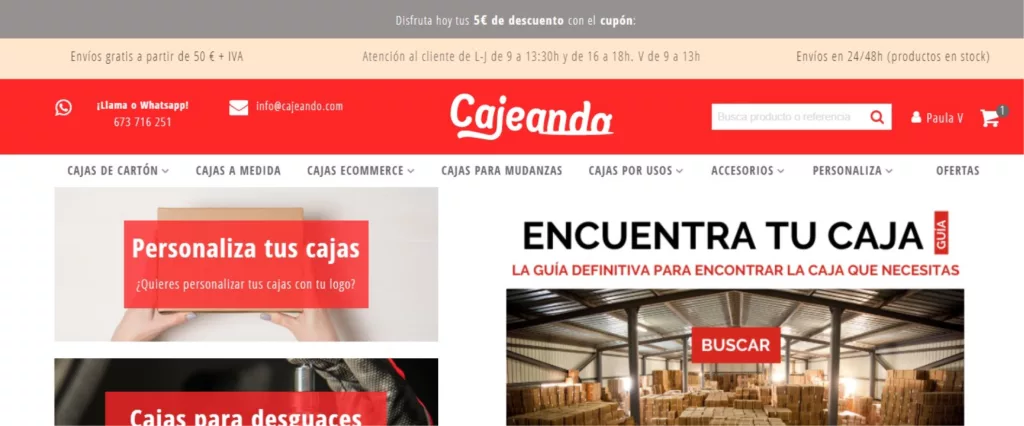Top bar con el descuento, para usuarios suscritos a la newsletter.