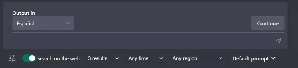 Search on the web