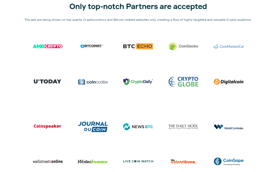 Sitios webs en los que anunciarse en Cointraffic, plataforma de PPC para proyectos Web3.