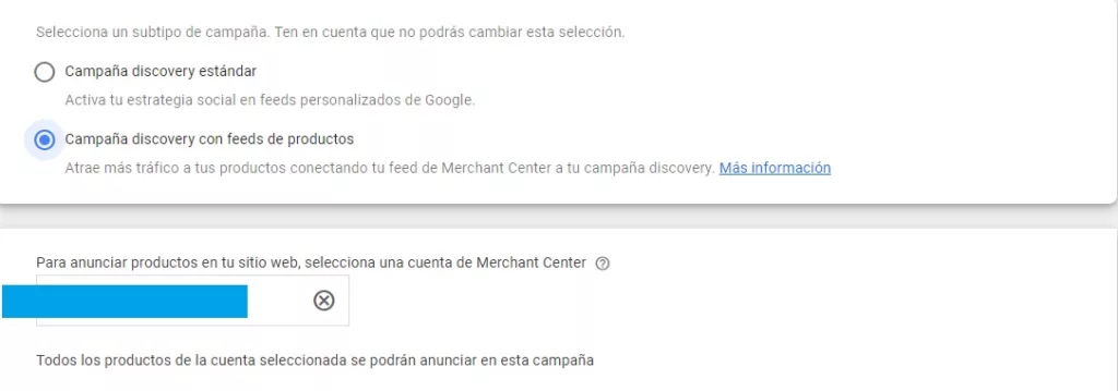 Creación de campañas Discovery en Google Ads